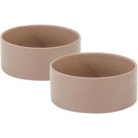 Havniva Juego de 2 cuencos de cerámica de 5.1 pulgadas para perros y gatos, 2 platos antideslizantes para comida y agua para cachorros, gatitos, gatos (2 cuencos, café marrón) - details 0
