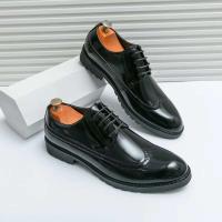 Producto más vendido 2025, zapatos de vestir de oficina de cuero genuino para hombre, estilo clásico italiano de lujo, Oxford - details 4