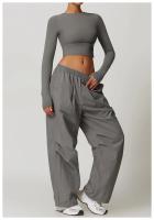 Ropa de Yoga de manga larga de afilado de secado rápido, ajustada, deportiva, ajustada, manga larga, ropa exterior, correr, Fitness, gimnasio, Tops femeninos - details 4