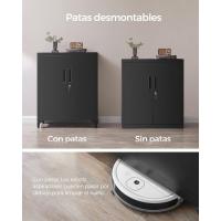 Archivador de Oficina, Armario Multifuncional, 2 Puertas, con Cerradura, Almacenamiento de Acero, para Sala de Estar, Gris Mate OMC013G01 - details 15