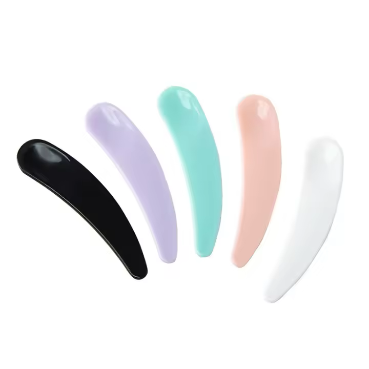 10 unids/set Mini espátula cosmética desechable cuchara curva maquillaje máscara crema cuchara maquillaje cara herramienta de belleza Kits maquillaje - 1