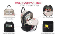 Mochila de viaje para mujer con puerto de carga USB , impermeable,bolsa para computadora portátil para deporte al aire libre - details 6