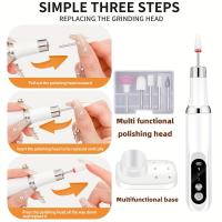 Máquina pulidora de uñas eléctrica portátil, con carga USB, 15000 RPM, equipo de herramientas para uñas - details 2