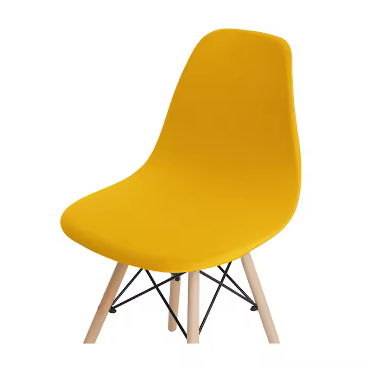 Funda de silla de concha de Color sólido, fundas elásticas baratas para sillas con respaldo corto, fundas de asiento de comedor impresas para el hogar, Bar, Hotel, fiesta y banquete - 1