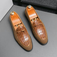 Mocasines de piel sintética para hombre, zapatos informales de cuero sintético, a la moda, para negocios, bodas y fiestas - details 3