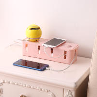 Caja de almacenamiento de cables, organizador ordenado de enchufes, gestión de cables, línea de red, contenedor de seguridad para habitación del hogar, 7 colores, lo último - details 0