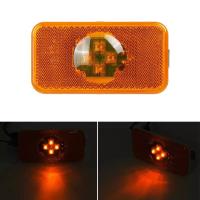 Luz LED de posición lateral para coche y camión, lámpara indicadora ámbar de 24V, 4 LED, FM/FH, Volvo - details 2