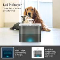 Fuente de Agua Automática para Gatos con Luz LED Capacidad de 2L Dispensador de Agua para Mascotas con Filtro de Reciclación Alimentos y Agua - details 3