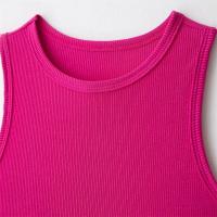 2025-Camiseta corta sin mangas con cuello redondo, chaleco informal de temperamento versátil, novedad de verano, ropa de mujer - details 3