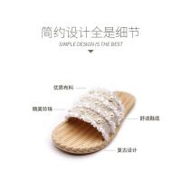 Zapatillas de Viaje de Lino Tejido de Paja Zapatos de Verano de Tacón Plano Antideslizante para Mujeres - details 1