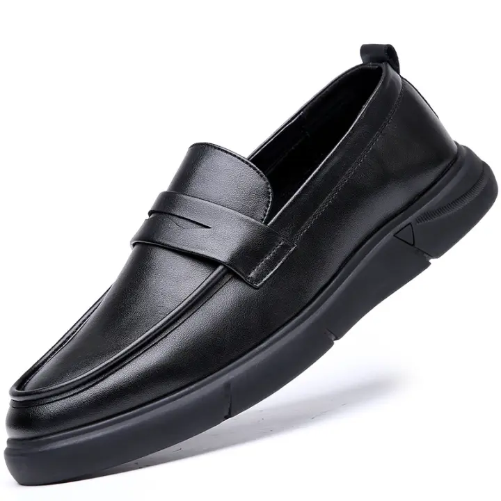Cuero Versátil Tendencia Transpirable Manga De Un Pedal Zapatos De Cuero Casuales - 1
