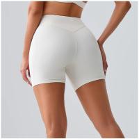 Pantalones cortos de Yoga para mujer, cintura alta, levantamiento de glúteos, entrenamiento, medias deportivas, Control de barriga, gimnasio, correr, pantalones elásticos, pantalones cortos deportivos informales - details 15