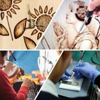 Kit de Herramientas de Quemador de Madera Profesional 71PCS Set de Pluma de Pyrographia y Hierro de Soldadura con Temperatura Ajustable de 200-450℃ para Tallado - details 4