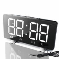 Reloj Despertador con Dos Puertos USB Pantalla LED de 7,3'' Atenuación en 4 Modos - details 3