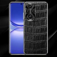 Para Honor 200 Pro 5G con textura de cocodrilo, funda de teléfono de cuero vacuno genuino + TPU - details 2