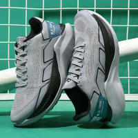 Zapatillas de correr transpirables con suela de goma para hombre, moda, gris - details 7