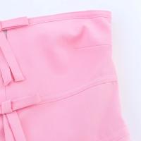 PB & ZA 2025 estilo dulce simple temperamento decoración de lazo fuera del hombro tubo top novedad de verano ropa de mujer - details 8