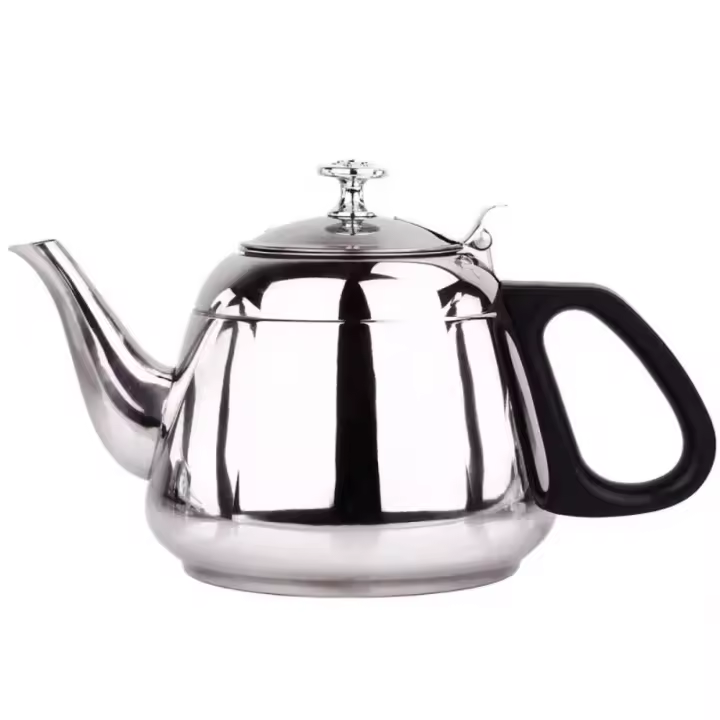 PORCHEDDU Tetera de Maple inoxidable con inuser extraible, Tetera L de 1,2/1,5 L/2L, contenedor de Agua, Cocina de Inducción de Gas para el hogar y Camping - 1