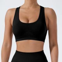 Sujetador Deportivo de Alta Soporte Sin Costuras, Cuello Halter, Abierto de Espalda, Ideal para Gimnasio, Fitness, Yoga Color Sólido - details 2