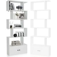 Estantería de Almacenamiento Elegante en Forma de S de 6 Niveles con Puertas - details 0