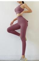 Mallas deportivas elásticas de cintura alta para mujer, pantalones ajustados de Color sólido para entrenamiento, venta al por mayor, para correr, gimnasio, Fitness, Yoga - details 21