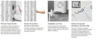 Cortina de ducha de poliéster a prueba de agua, cortina con ganchos y pesas, cortinas de baño para baño o ducha, - details 1