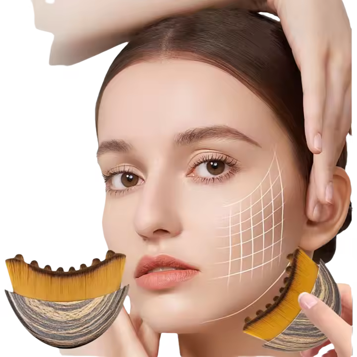 Cepillo De Lymphatic Contour Para Rostro Y Cuerpo Massajeador De Drenaje Límpico Para Modelado De Mandíbula Y Jawline Cepillo Seco De 13cm Material De Resina - 1