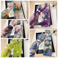 Hebilla de estilo chino impresa mangas de seda de hielo Anti-UV aislamiento UV gasa protector solar manga flor protección solar - details 3