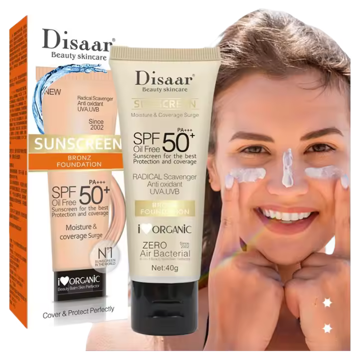 Crema Protector Solar SPF 50+ Bloqueo UV Ligero Antioxidante Adecuado para Todos los Tipos de Piel - 1