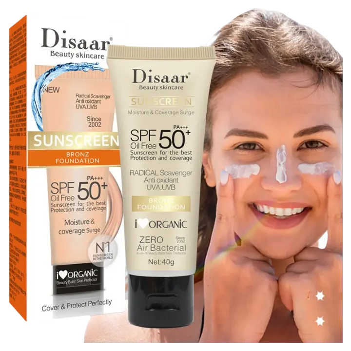 Crema Protector Solar SPF 50+ Bloqueo UV Ligero Antioxidante Adecuado para Todos los Tipos de Piel - 1