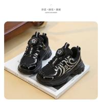Zapatillas para niños 2025 nueva versión coreana transpirable y ligera de malla sin cordones con hebilla giratoria de zapatos de papá - details 9