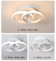 Luz LED Moderna TOMAXIN con Marco Cuadrado Negro y Blanco de 24CM para Iluminación de Salas Dormitorios y Pasados Interiores Ajustable en Color - details 10