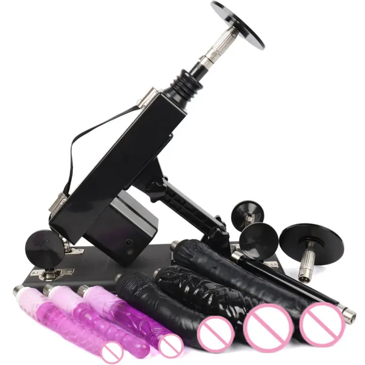Masturbador de estilo básico para hombres y mujeres, máquina sexual con 7 boquillas, consoladores, máquina retráctil de amor, vibrador, juguete sexual - 1