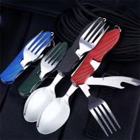 Juego plegable, combinación de cuchillo y tenedor, cuchara multifuncional para actividades al aire libre, equipo deportivo para picnic y camping - details 3