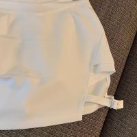 Falda corta de verano para mujer estilo irregular con lazo pantalones de mezclilla de moda - details 26