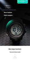 SHUNWAY [] Reloj electrónico luminoso deportivo multifunción impermeable para hombre Tiktok - details 1