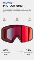Kapvoe-Gafas de esquí fotocromáticas para hombre y mujer, lentes de nieve antiniebla, magnéticas, de esponja de doble capa para Snowboard - details 5