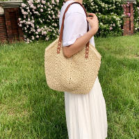 Bolso de mano de paja de gran capacidad para Mujer, Bolso de hombre, informal, de viaje, de mimbre, para Playa y Verano - details 10