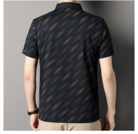 Camiseta de manga corta con solapa para hombre de mediana edad, polo versátil informal de negocios transpirable, novedad de verano, estilo - details 1