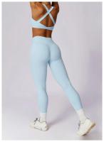 Conjunto de Yoga para Mujer en Rosa Traje Deportivo de Gimnasio con Leggings de Cintura Alta y Sujetador Deportivo de Espalda Cruzada Ropa de Yoga para Mujer Material Exterior de Nylon Adecuado para Primavera/Verano - details 19