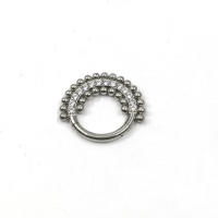 Pendientes de aro para piercing para mujer, aro con bisagras para el cartílago, hélice g23, cuentas de titanio, cz, para la nariz, segmento con bisagras, tragus, cartila, 1 unidad - details 8