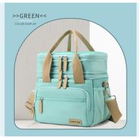 Bolsa de almuerzo de doble capa Bolsa de hielo portátil de gran capacidad Bolsa de almuerzo expandible portátil a prueba de fugas Bolsa de picnic - details 14