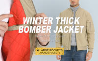 MAGCOMSEN-Chaqueta bomber para hombre, chaquetas cálidas para piloto, ropa de calle, primavera y otoño - details 0