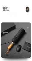 Paraguas plegable totalmente automático para hombres y mujeres, resistente al viento, 32 huesos, mango de madera, sombrillas impermeables para lluvia - details 17