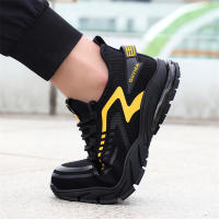 Zapatos de Trabajo Seguros Transpirables con Punta de Acero Zapatillas de Trabajo Antideslizantes para Hombres en Negro - details 3