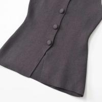 TRAF-Chaleco de punto tipo suéter con botones suaves para mujer, cuello redondo, sin mangas, chaleco de mujer, tops elegantes, moda - details 7