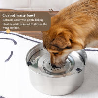 Cuenco flotante antideslizante de acero inoxidable 304 para mascotas: alimentador de agua y comida a prueba de derrames con diseño resistente para perros - details 5