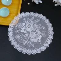 Funda de boda de malla circular con bordado floral rosa, mantel de cocina, decoración y complementos de mesa navideña, europeo - details 0
