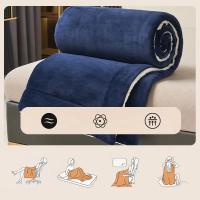Manta de felpa gruesa de doble capa para cama y sofá, forro polar de felpa, Mantas cálidas - details 2