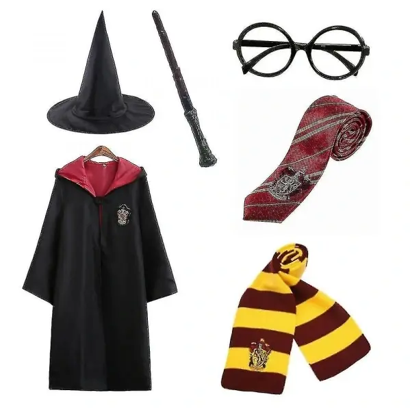 Disfraz de Harry Potter para actuación de estudiantes, bata de mago escolar de Hogwarts, capa de Halloween - 1